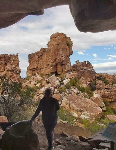 shallow cave in mountainside