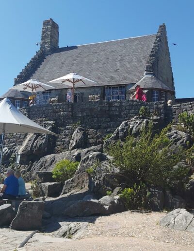 sandstone restaurant on top of table mountain